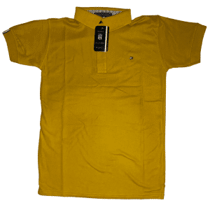 Playera tipo polo color mostaza