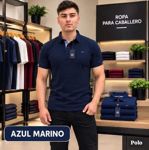 Playera tipo polo color azul marino